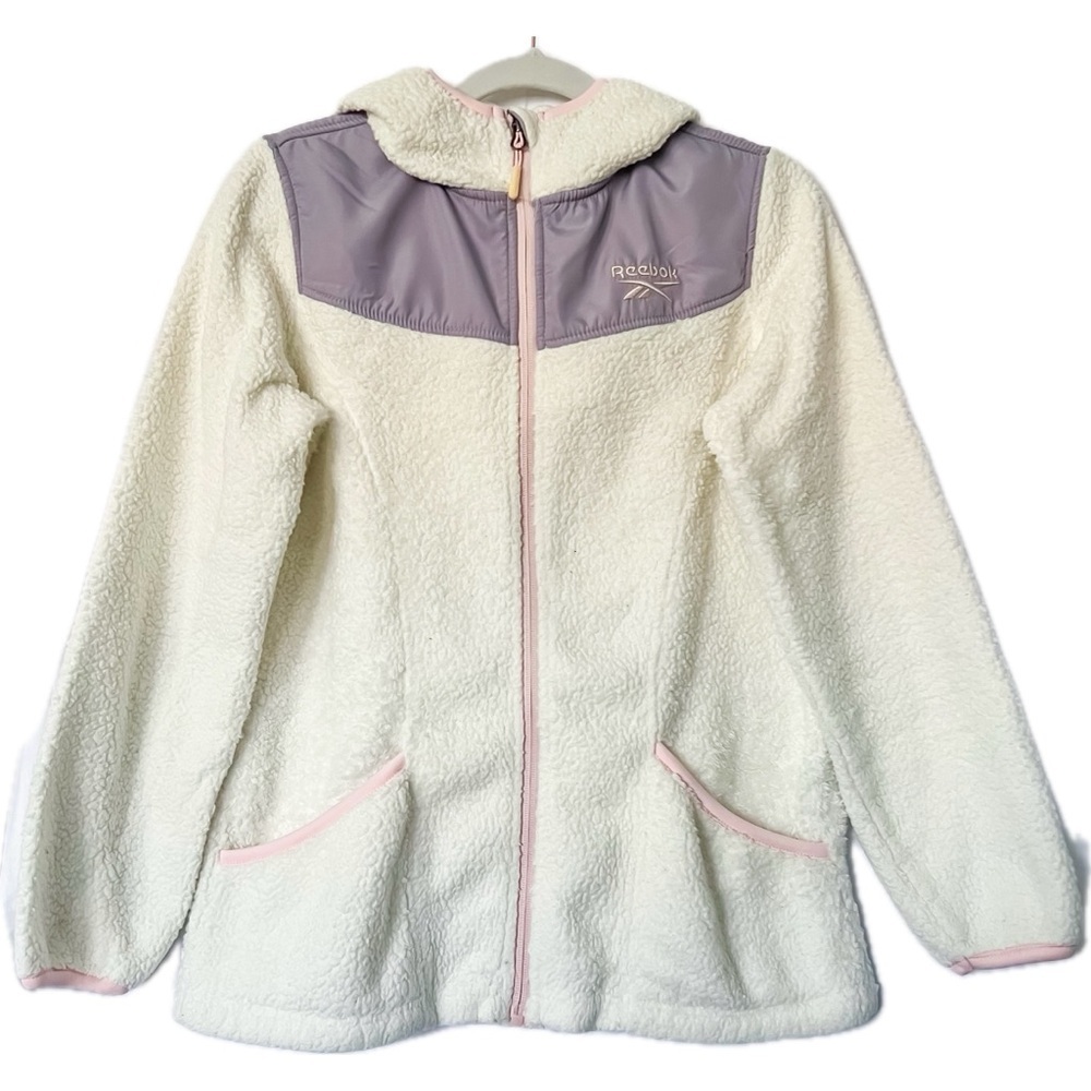 Reebok Girls Fleece Hooded Jacket, Size L (14/16)